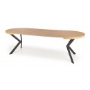 Стол обеденный HALMAR PERONI дуб золотой/черный 100-250/100